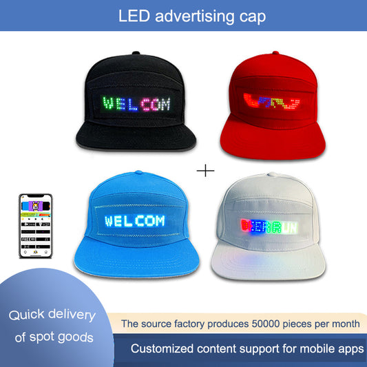 LED luminous hat/mobile phone editing LED advertising hat